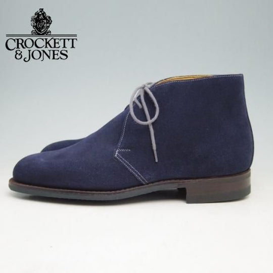 新品★クロケット&ジョーンズ 6E【ダイナイトソール★チャートシー/CHERTSEY】チャッカブーツ/224ラスト/スエード/紺/Crockett&Jones★a306