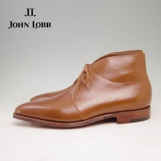 新品★ジョンロブ 7D【定価￥264,000-★ROMSEY/ロムゼイ】8000ラスト/チャッカブーツ/カーフ/TOBACCO/JOHN LOBB★a307