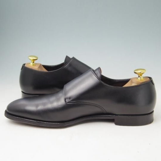 極美品★クロケット&ジョーンズ 9.5D【★ハンドグレードライン/SEYMOUR】337ラスト/パリラスト/ダブルモンク/カーフ/黒/Crockett&Jones★a317