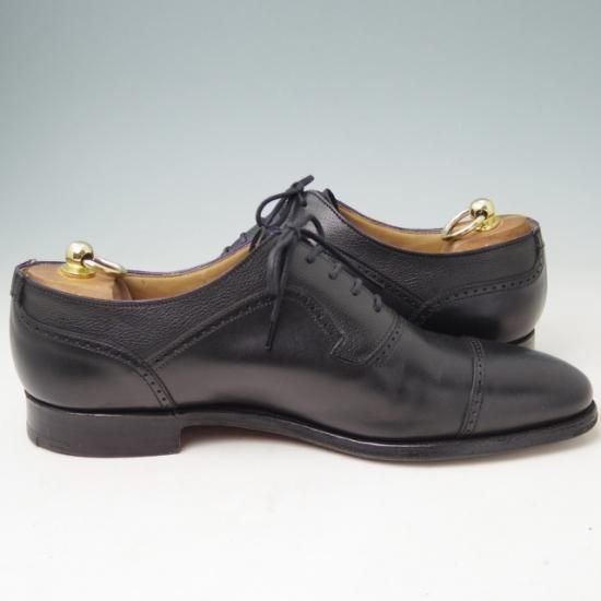 極美品★クロケット&ジョーンズ 8.5E【★(英)ポールスミス別注/Paul Smith】クォーターブローグ/カーフ×グレインレザー/黒/Crockett&Jones★a319