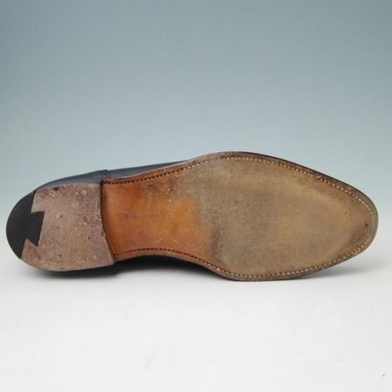 極美品★クロケット&ジョーンズ 8.5E【★(英)ポールスミス別注/Paul Smith】クォーターブローグ/カーフ×グレインレザー/黒/Crockett&Jones★a319