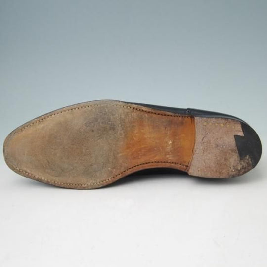 極美品★クロケット&ジョーンズ 8.5E【★(英)ポールスミス別注/Paul Smith】クォーターブローグ/カーフ×グレインレザー/黒/Crockett&Jones★a319