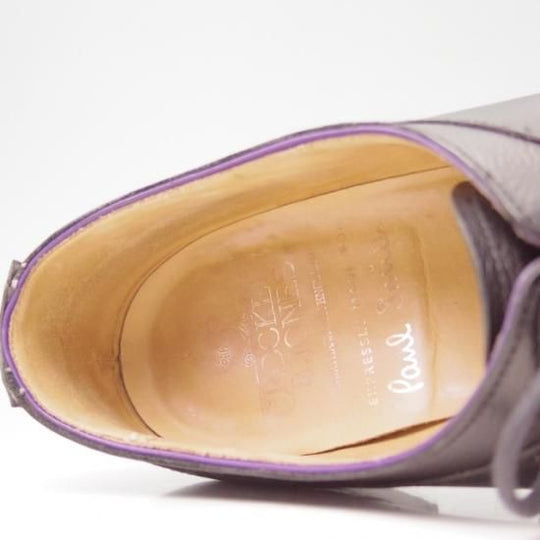 極美品★クロケット&ジョーンズ 8.5E【★(英)ポールスミス別注/Paul Smith】クォーターブローグ/カーフ×グレインレザー/黒/Crockett&Jones★a319