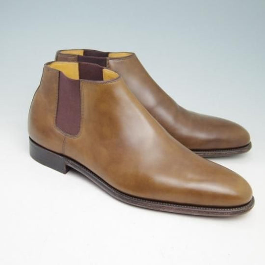 未使用★ジョンロブ SIZE 41【貴重★エルメス別注/HERMES】JUSTIN/H103/サイドゴアブーツ/スエード/JOHN LOBB★a326