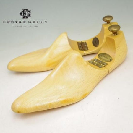 極希少★エドワードグリーン7E/F【貴重★旧トップドロワー用/ヒンジ式シューツリー/808ラスト】純正シューキーパー/木製/EDWARD GREEN★a328