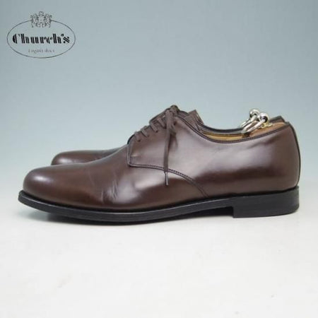 極美品★チャーチ 75F/UK7.5【貴重★(伊)JILSANDER別注/ジルサンダー】122ラスト/プレーントゥ/ポリッシュドバインダーカーフ/濃茶★a332
