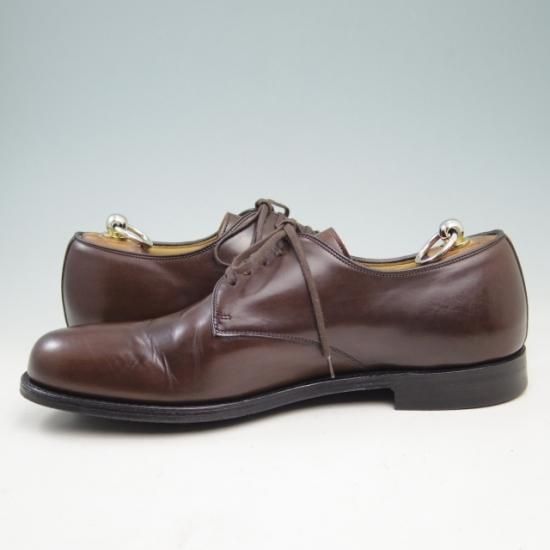 極美品★チャーチ 75F/UK7.5【貴重★(伊)JILSANDER別注/ジルサンダー】122ラスト/プレーントゥ/ポリッシュドバインダーカーフ/濃茶★a332