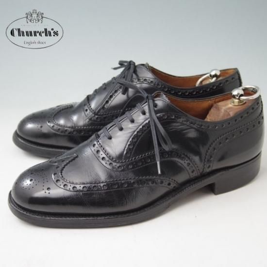 ★チャーチ 85G/UK8.5【旧チャーチ★2都市ロゴ/BURWOOD/バーウッド】81ラスト/ブックバインダーカーフ/黒/Church's★a343
