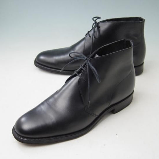 極美品★クロケット&ジョーンズ 7.5E【★(英)ジョージクレバリー別注/チャッカブーツ】ハンドグレード/カーフ/黒/GEORGE CLEVERLEY/メンズ/Crockett&Jones★a345