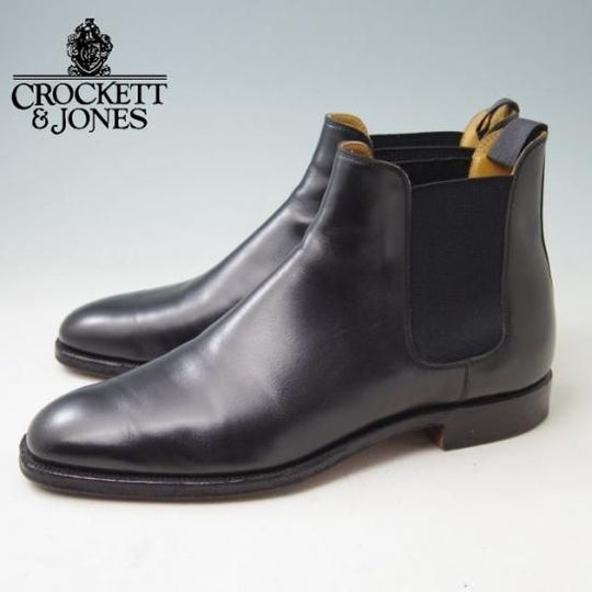 極上★クロケット&ジョーンズ 8E【★BEAMS別注/チェルシー/CHELSEA】341ラスト/サイドゴアブーツ/カーフ/黒/ビームス/メンズ/Crockett&Jones★a346
