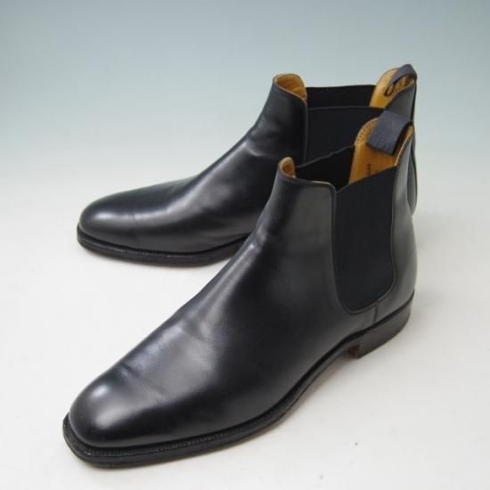 極上★クロケット&ジョーンズ 8E【★BEAMS別注/チェルシー/CHELSEA】341ラスト/サイドゴアブーツ/カーフ/黒/ビームス/メンズ/Crockett&Jones★a346