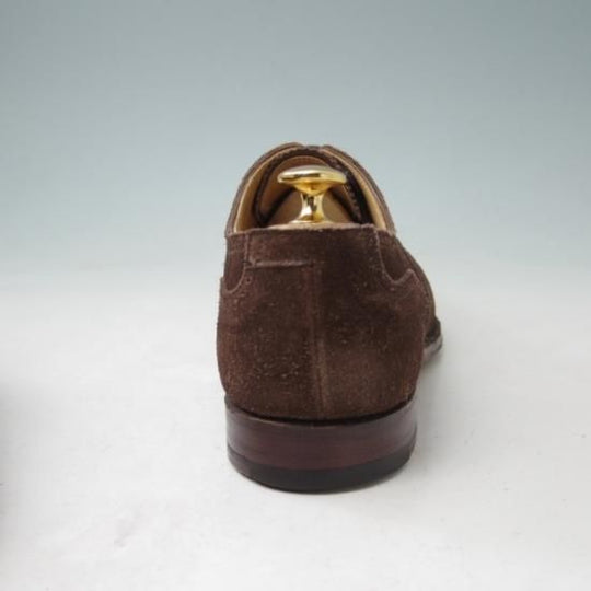 美品★クロケット&ジョーンズ 6.5E【★ブラインドブローグ/DRUMMOND】ドラモンド/348ラスト/スエード/茶/メンズ/Crockett&Jones★a347