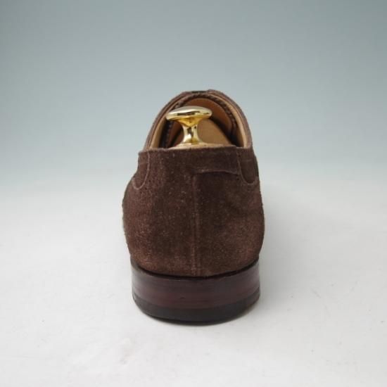 美品★クロケット&ジョーンズ 6.5E【★ブラインドブローグ/DRUMMOND】ドラモンド/348ラスト/スエード/茶/メンズ/Crockett&Jones★a347