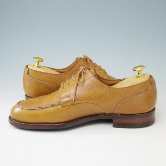 美品★クロケット&ジョーンズ 6.5E【★バーニーズNY別注/325ラスト】ダイナイトソール/Uチップ/カーフ/茶/BARNEYS/Crockett&Jones★a357