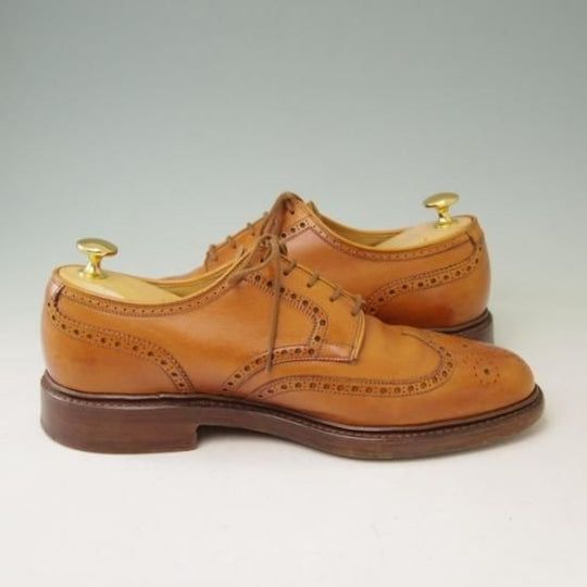 美品★クロケット&ジョーンズ UK6/US6.5E【貴重★ブルックスブラザーズ別注/Peal&co】240ラスト/フルブローグ/カーフ/茶/メンズ/Crockett&Jones★a356