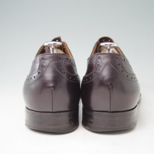 極上★エドワードグリーン UK10程度【定価￥174,900-★フルブローグ/MALVERN】Made byロゴ/マルバーン/202ラスト/カーフ/濃茶/EDWARD GREEN★a353