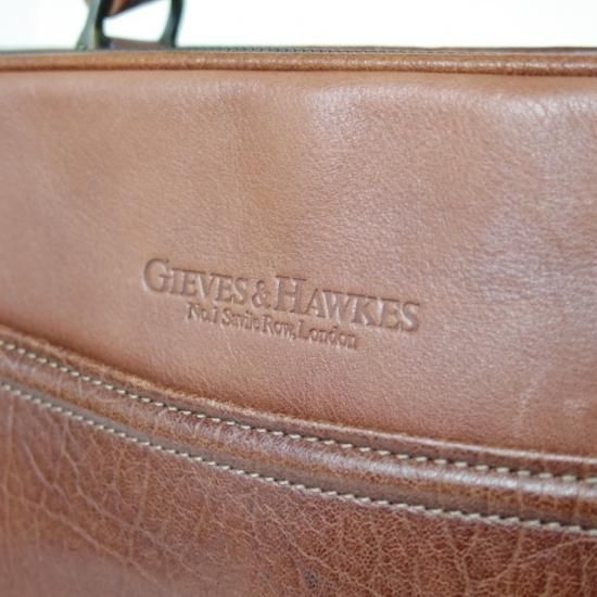 極上★(英)GIEVES&HAWKES/ギーブス&ホークス【★鞄】ブリーフケース★N4550
