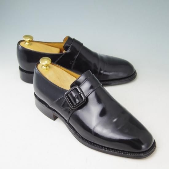 ★チャーチ 60F/UK6【旧チャーチ★ブックバインダーカーフ/73ラスト】Westbury/3都市ロゴ/モンクストラップ/黒/メンズ/Church's★a367