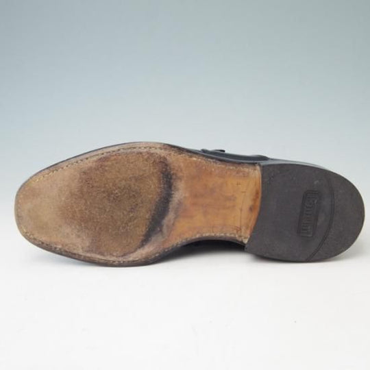 ★チャーチ 60F/UK6【旧チャーチ★ブックバインダーカーフ/73ラスト】Westbury/3都市ロゴ/モンクストラップ/黒/メンズ/Church's★a367