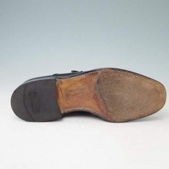 ★チャーチ 60F/UK6【旧チャーチ★ブックバインダーカーフ/73ラスト】Westbury/3都市ロゴ/モンクストラップ/黒/メンズ/Church's★a367