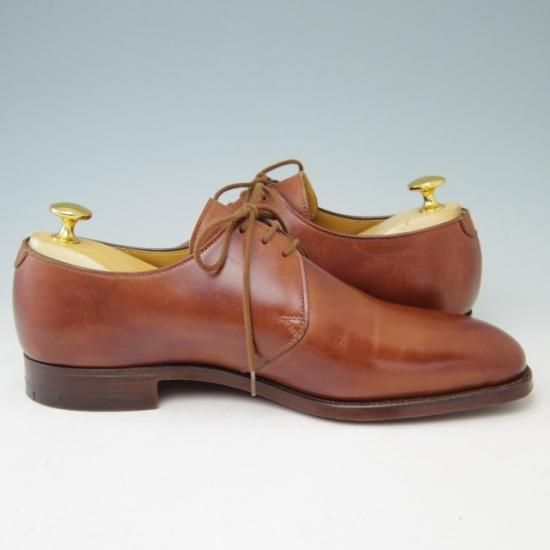 極美品★クロケット&ジョーンズ6.5E【★DARTMOUTH/318ラスト/プレーントゥ/Vフロント/カーフ/茶】Crockett&Jones★a369