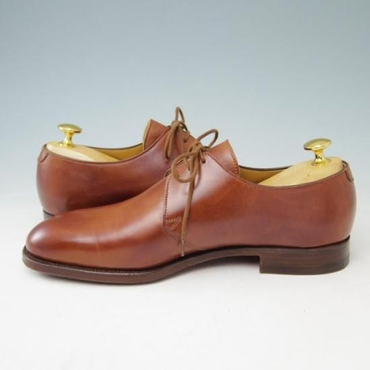極美品★クロケット&ジョーンズ6.5E【★DARTMOUTH/318ラスト/プレーントゥ/Vフロント/カーフ/茶】Crockett&Jones★a369