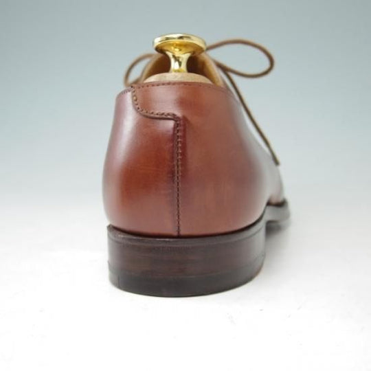 極美品★クロケット&ジョーンズ6.5E【★DARTMOUTH/318ラスト/プレーントゥ/Vフロント/カーフ/茶】Crockett&Jones★a369