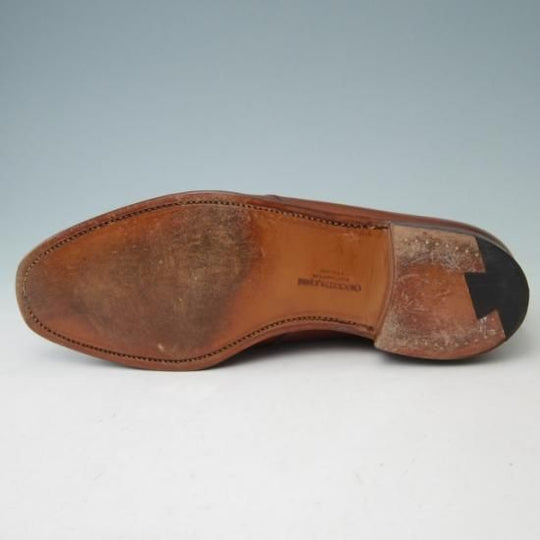 極美品★クロケット&ジョーンズ6.5E【★DARTMOUTH/318ラスト/プレーントゥ/Vフロント/カーフ/茶】Crockett&Jones★a369