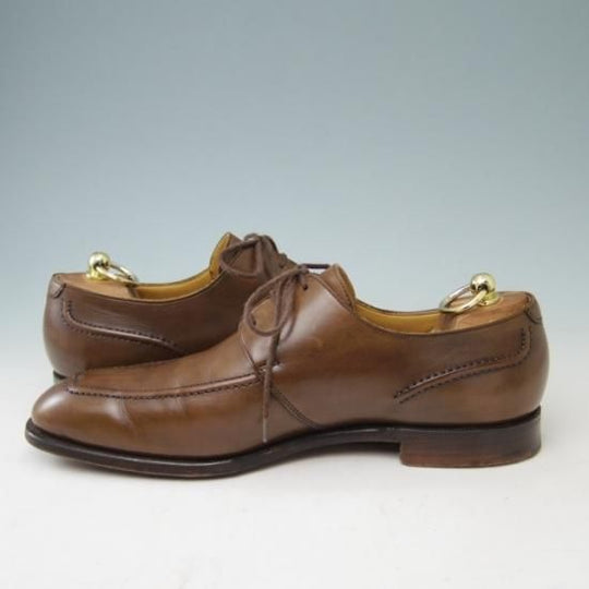 美品★クロケット&ジョーンズ UK7.5/US8E【★(米)ラルフローレン別注/POLO Ralph Lauren】Uチップ/カーフ/濃茶/メンズ/Crockett&Jones★a370