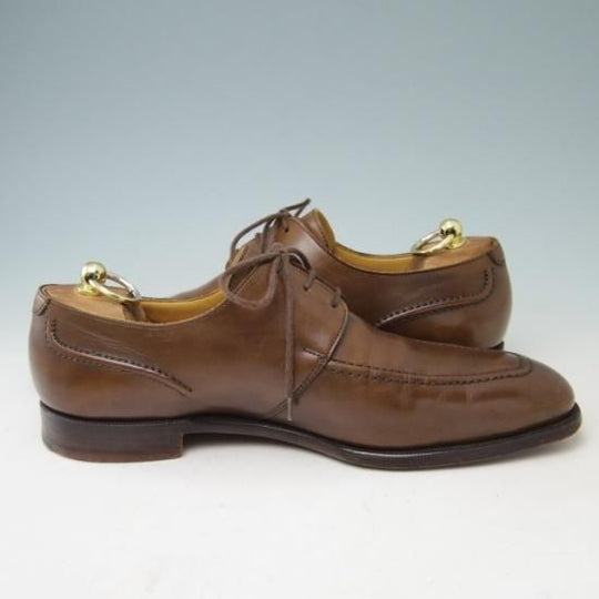 美品★クロケット&ジョーンズ UK7.5/US8E【★(米)ラルフローレン別注/POLO Ralph Lauren】Uチップ/カーフ/濃茶/メンズ/Crockett&Jones★a370