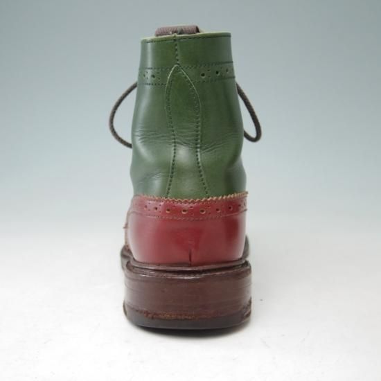 極上★トリッカーズ(レディース) SIZE 4.5【コンビ仕様★カントリーブーツ/5180】カーフ/緑×赤/Tricker's★a371
