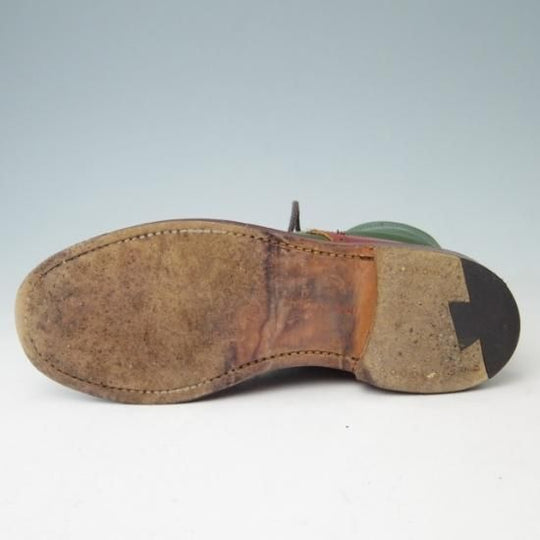 極上★トリッカーズ(レディース) SIZE 4.5【コンビ仕様★カントリーブーツ/5180】カーフ/緑×赤/Tricker's★a371