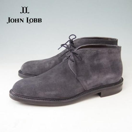 新品★ジョンロブ 7E【★GROVE/0015ラスト】オクトーバーソール/チャッカブーツ/スエード/灰/JOHN LOBB★a375