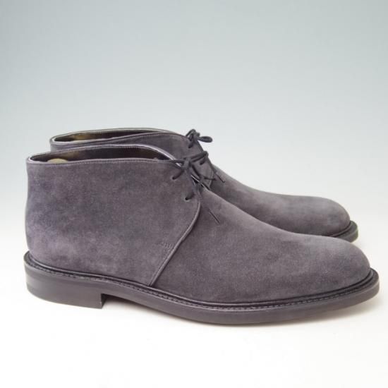 新品★ジョンロブ 7E【★GROVE/0015ラスト】オクトーバーソール/チャッカブーツ/スエード/灰/JOHN LOBB★a375