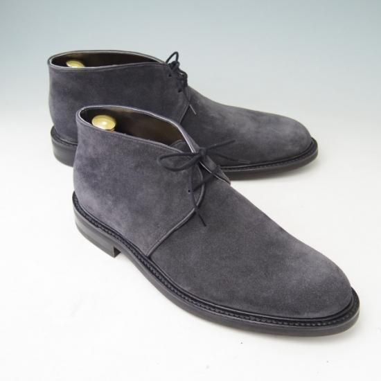 新品★ジョンロブ 7E【★GROVE/0015ラスト】オクトーバーソール/チャッカブーツ/スエード/灰/JOHN LOBB★a375