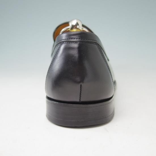 極美品★ジョンロブ SIZE 42【貴重★エルメス別注/HERMES】KEITH/H304/コインローファー/ミュージアムカーフ/黒/JOHN LOBB★a377