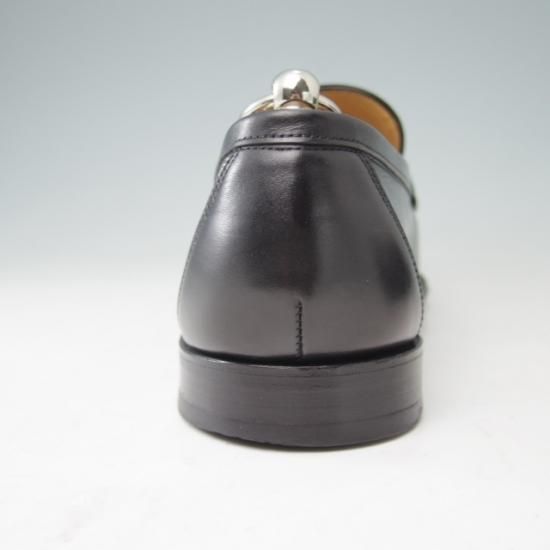 極美品★ジョンロブ SIZE 42【貴重★エルメス別注/HERMES】KEITH/H304/コインローファー/ミュージアムカーフ/黒/JOHN LOBB★a377