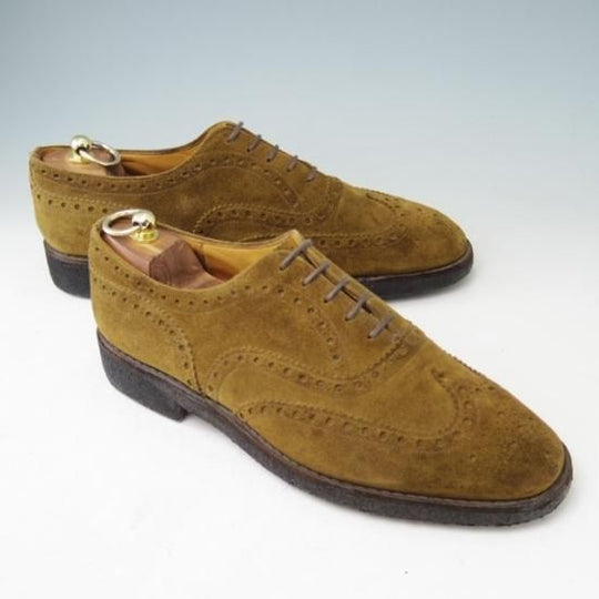 ★チャーチ85F/UK8.5【定価￥86,900-★FAIRFIELD/81ラスト】フェアフィールド/フルブローグ/スエード/マラッカ色/メンズ/Church's★a380