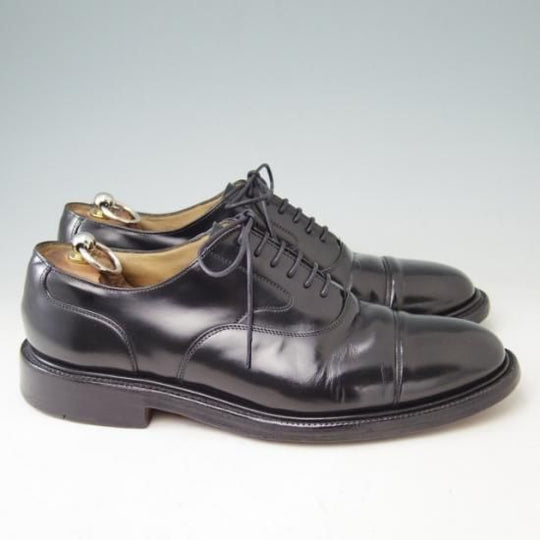 極上★チャーチ 75G/UK7.5【貴重★100ラスト/LANCASTER】ランカスター/4都市ロゴ/ストレートチップ/カーフ/黒/メンズ/Church's★a381