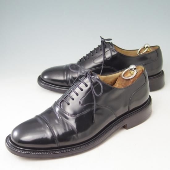 極上★チャーチ 75G/UK7.5【貴重★100ラスト/LANCASTER】ランカスター/4都市ロゴ/ストレートチップ/カーフ/黒/メンズ/Church's★a381