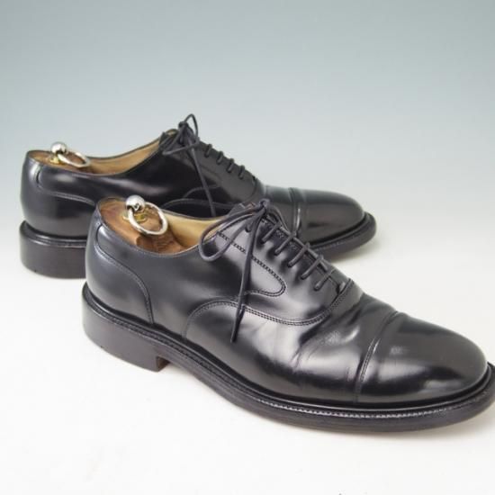 極上★チャーチ 75G/UK7.5【貴重★100ラスト/LANCASTER】ランカスター/4都市ロゴ/ストレートチップ/カーフ/黒/メンズ/Church's★a381