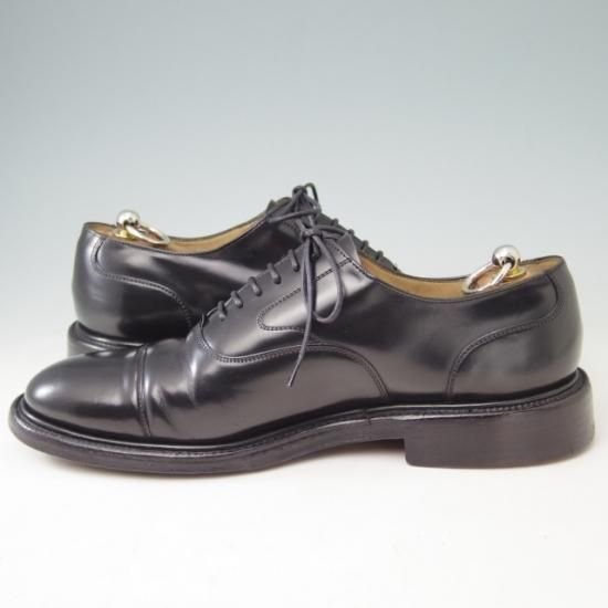 極上★チャーチ 75G/UK7.5【貴重★100ラスト/LANCASTER】ランカスター/4都市ロゴ/ストレートチップ/カーフ/黒/メンズ/Church's★a381