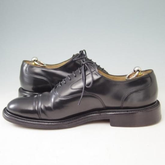 極上★チャーチ 75G/UK7.5【貴重★100ラスト/LANCASTER】ランカスター/4都市ロゴ/ストレートチップ/カーフ/黒/メンズ/Church's★a381