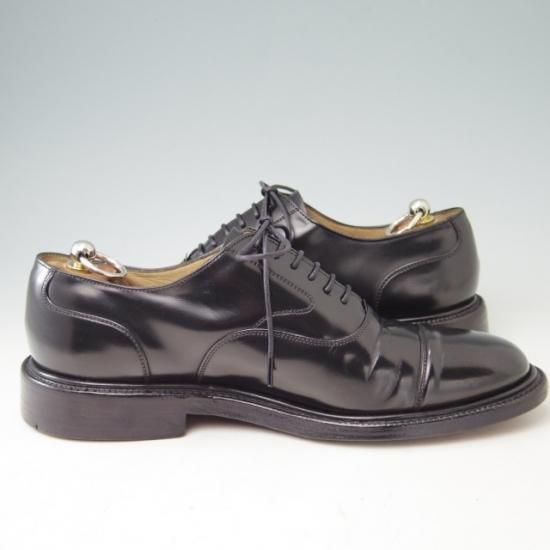 極上★チャーチ 75G/UK7.5【貴重★100ラスト/LANCASTER】ランカスター/4都市ロゴ/ストレートチップ/カーフ/黒/メンズ/Church's★a381