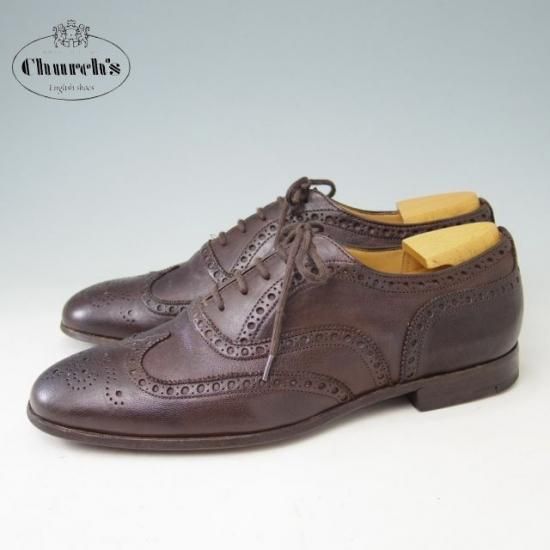 美品★チャーチ 60F/UK6【貴重★CHETWYND似寄りモデル/173ラスト】FIRBECK/フルブローグ/カーフ/濃茶/メンズ/Church's★a382