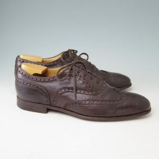 美品★チャーチ 60F/UK6【貴重★CHETWYND似寄りモデル/173ラスト】FIRBECK/フルブローグ/カーフ/濃茶/メンズ/Church's★a382