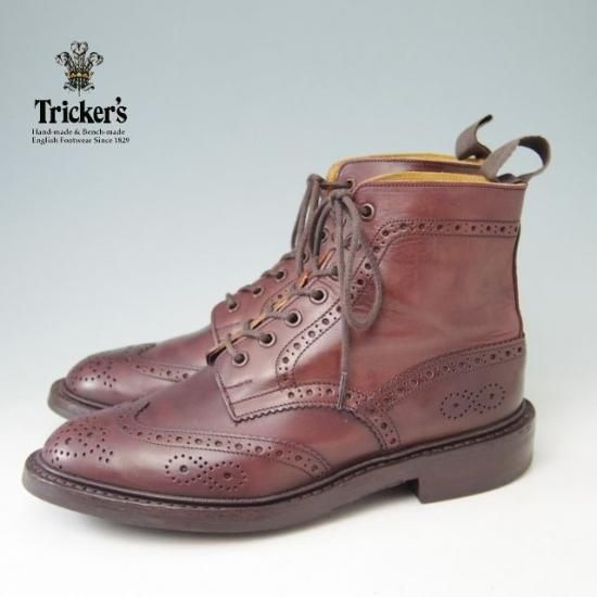 極美品★トリッカーズ SIZE 7.5【貴重★(英)ポールスミス別注/Paul Smith】カントリーブーツ/M6178/カーフ/赤茶/Tricker's★a390