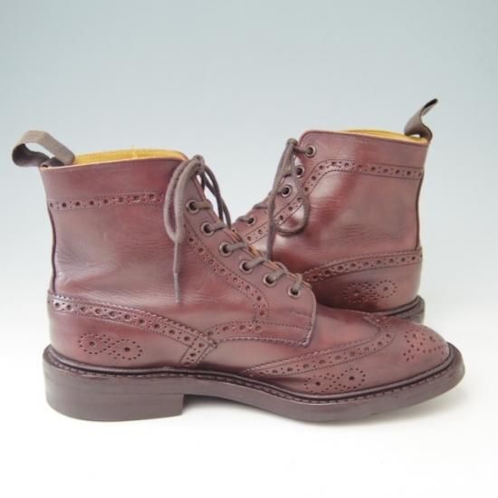 極美品★トリッカーズ SIZE 7.5【貴重★(英)ポールスミス別注/Paul Smith】カントリーブーツ/M6178/カーフ/赤茶/Tricker's★a390