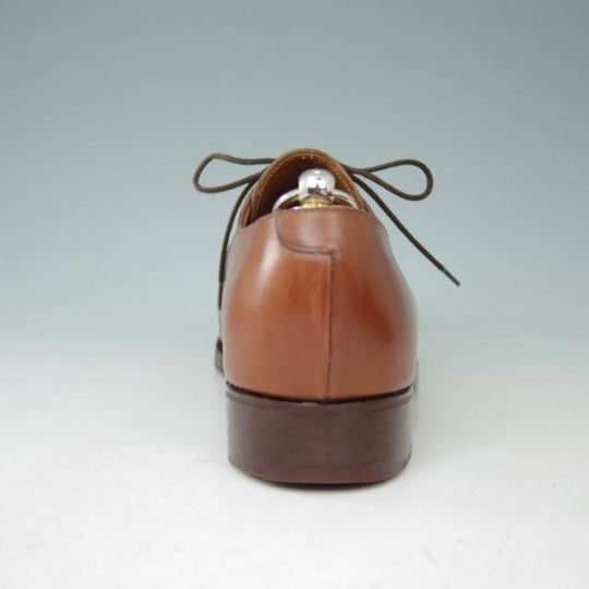 美品★クロケット&ジョーンズ 7.5E【★DARTMOUTH/318ラスト/プレーントゥ/Vフロント/カーフ/茶】Crockett&Jones★a398