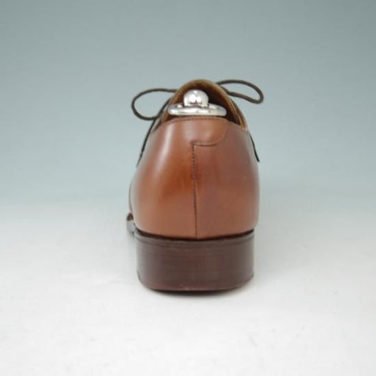 美品★クロケット&ジョーンズ 7.5E【★DARTMOUTH/318ラスト/プレーントゥ/Vフロント/カーフ/茶】Crockett&Jones★a398